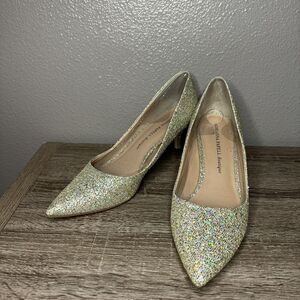 Adrianna Papell Boutique Stunning Pointed Heels 9.5 M Platino Chicago Glitter